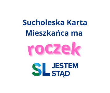 Logotyp Sucholeskiej Karty Mieszkańca z napisem 