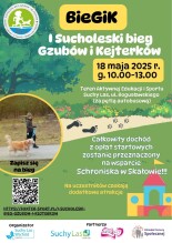 Opis wydarzenia, chłopiec biegnący z psem na smyczy