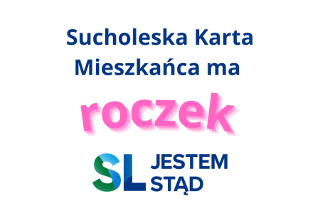 Logotyp Sucholeskiej Karty Mieszkańca z napisem 